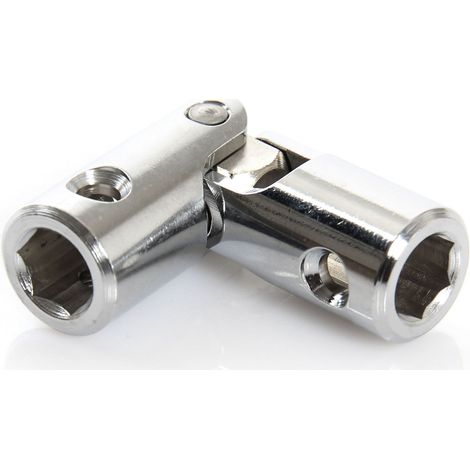 Cardan pour volet roulant - sorties hexagonales 10mm acier chromé