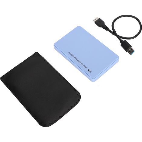 Boîtier externe pour disque dur SATA 2.5" 7mm 9.5mm HDD SSD USB 3.0 sans outil bleu (1/5)
