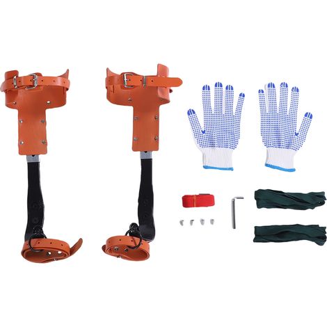 Rampini da Arrampicata su Alberi – Regolabili 41-47cm, Acciaio Forgiato e Pelle – Design Ergonomico per Potatura e Raccolta Frutti (1/5)