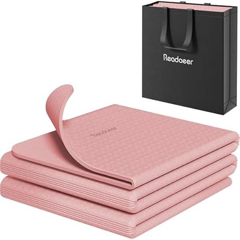Tapis De Yoga - 72 Pouces X 24 Pouces - Épaisseur 6 Mm - Matériau Tpe Non Glissant Des Deux Côtés - Pliable Avec Sac De Transport - 1 Pièce (1/3)