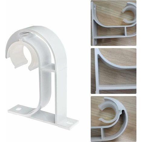 4 Pièces Support Tringle Rideaux Plafond, Fixation Tringle Rideau Mural en Alliage d'Aluminium, Approprié Tringle du Diamètre de 26-32 mm-LIAIKI (1/5)