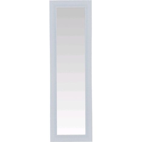 Specchiera decorativa Specchio da Parete Moderno con Cornice Bianca 30x130 cm Longhi (1/5)