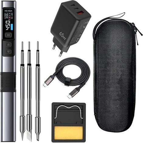Mini Soldering Iron DC 9-24V, PD/DC 65W/100W (1/5)