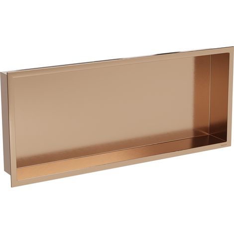 Mexen X-Wall-R Nischenregal mit Flansch 75 x 30 cm, gebürstetes Kupfer - 19C0753010 (1/5)