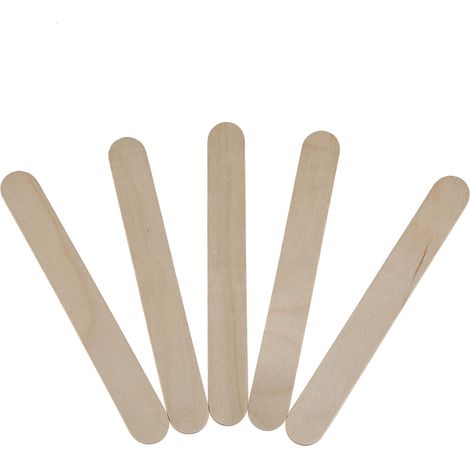 Lot de 5 spatules jetables pour cire chaude épilatoire, bâtonnets de cire à usage professionnel en salon (1/5)