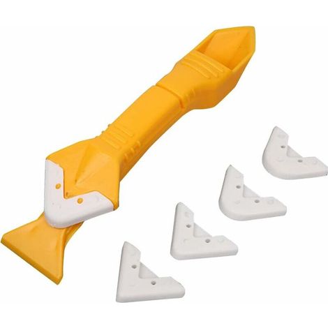 ZVD Lisseur Joint Silicone, Nouvelle Mise à Niveau grattoir d'angle de Colle de Verre de calfeutrage, grattoir de coulis d'outil de Finition de Mastic de Silicone,(1pcs) (1/5)