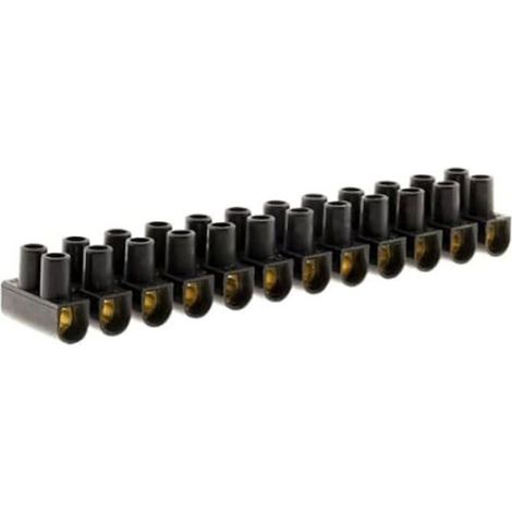 Barrette De Raccordement - 12 Plots - 10 mm² - 16 A - Noir (1/5)