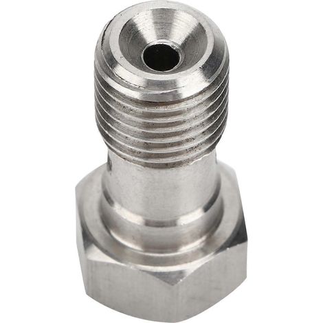 Adaptateur de raccord de frein en acier inoxydable, vis banjo 7/16 po x 20 UNF, longueur 25 mm, avec 2 rondelles (1/2)