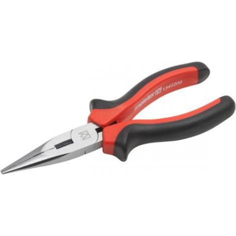 PINZE A BECCHI SEMITONDI 145MM - IMOUGNATURA A MANICI IN PLASTICA COLORE ROSSO - FINITURA SATINATA