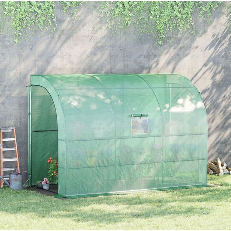 Invernadero de jardín con estantes 300x150x213 cm OKMYHOME (1/4)