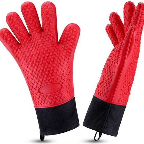 Gants de four en silicone. Gants de gril résistants à la chaleur. - Générique (1/5)