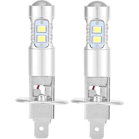 Ampoules de phares, 2x H1 6000K Ultra White 100W Kit d'ampoules de phares à LED pour feux de croisement (1/5)