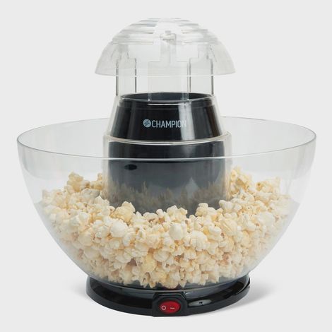 Macchina per popcorn ad aria calda con ciotola rimovibile, 900W, nera