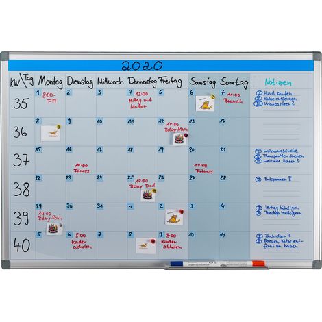 Relaxdays – Tableau blanc magnétique 60 x 90 cm – Panneau effaçable pour organisation – Fixation murale avec matériel inclus – Rangement à marqueurs