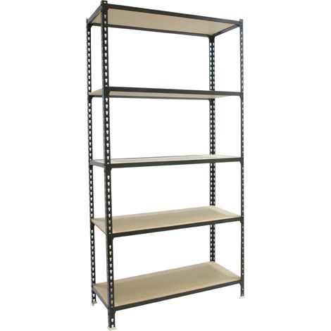 Simonrack MADERCLICK étagère anthracite bois 5 niveaux (1/5)