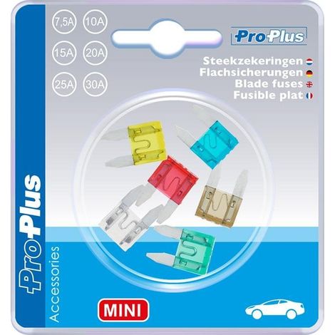 Fusibili a lama mini assortiti da 6 pezzi in blister (1/3)