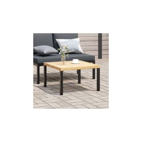 Table basse de jardin noir 65x65x40 aluminium (1/5)