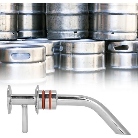 Tuyau d'embouteillage pour fermenteur domestique, en acier inoxydable 304, 2 pouces, avec double joint torique (1/5)