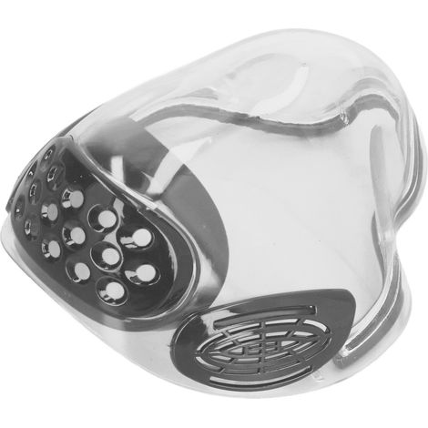 Masque respiratoire anti-buée en polycarbonate transparent avec filtre anti-éclaboussures et visière de protection respiratoire pour enseignants et adultes (gris) (1/5)