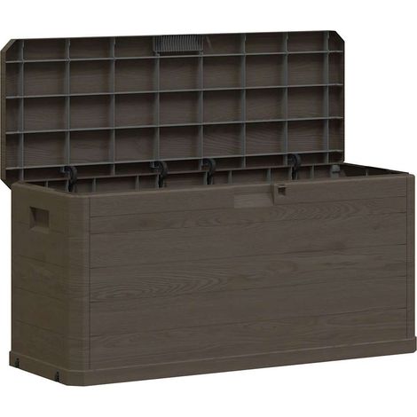 Boîte de rangement de jardin，Coffre de rangement 280 L Marron CFW280342 (1/5)