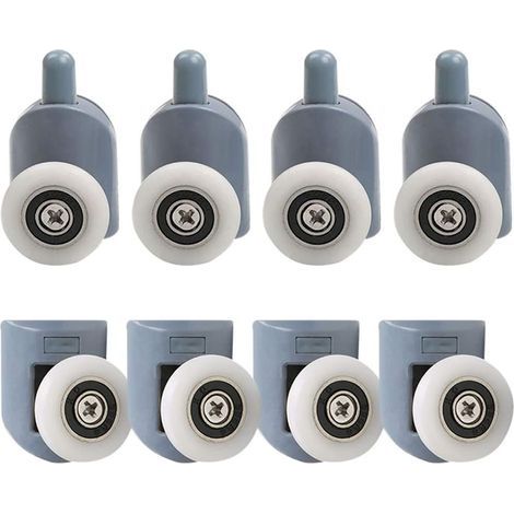 23mm Duschabtrennungsrollen, 8 Stück Duschabtrennungsräder, Duschabtrennungsrolle, Schiebetürrollen für Badezimmer-Duschkabine - RAPANDA (1/5)