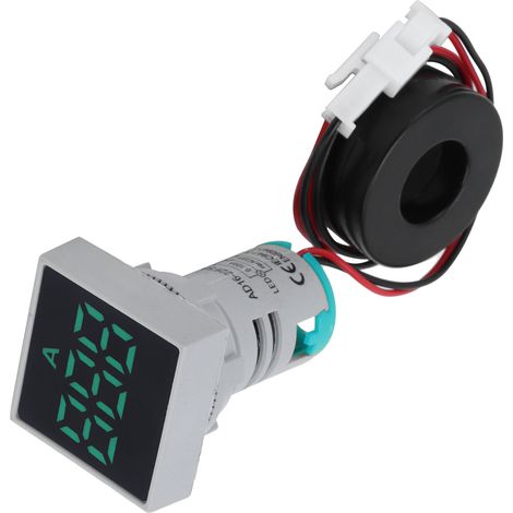 Ampèremètre numérique à panneau mat, voyant lumineux, 220 V CA, AD16-22FSA, vert (1/5)