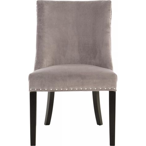 Interiors by Premier Grey Velvet Chair, Curly Back chair, Easy to Assemble Borg Chair, Comfy Office Chair (1/5)