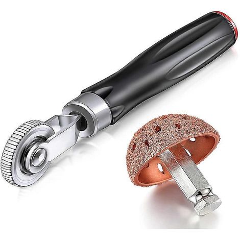 Rouleau de réparation pneu avec tête de meulage et disque de polissage (42 mm) pour entretien de roue (1/5)