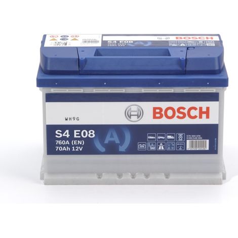 Bosch – Batterie de démarrage 12V 70Ah – Technologie AGM – Démarrage rapide pour voiture et moto – Compatible avec véhicules modernes
