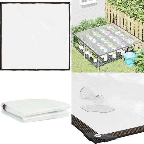 vidaXL Bâche transparente avec œillets 2x2 m polyéthylène (1/5)