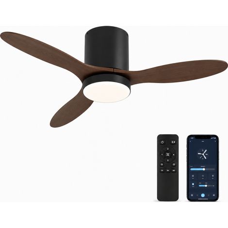 132 cm LED-Deckenventilator – Leiser Gleichstrommotor – 6 Geschwindigkeitsstufen – Dimmbare 3-Farben-Beleuchtung – Inklusive Fernbedienung – Sommer-/Winterbetrieb