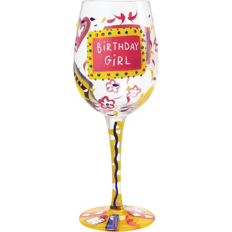 Verre Anniversaire Fille Standard Verre à Vin Multicolore 22,5 cm (1/5)