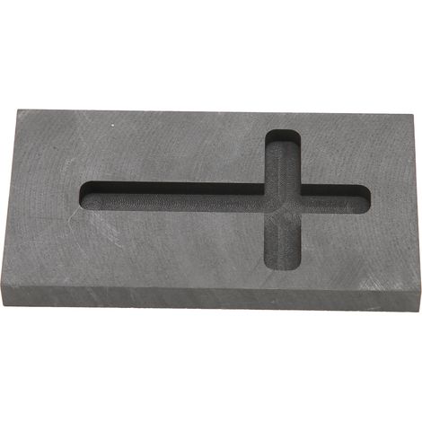 1 Moule en graphite, forme croisée, haute résistance, pour fonte or argent aluminium, usage professionnel (1/5)