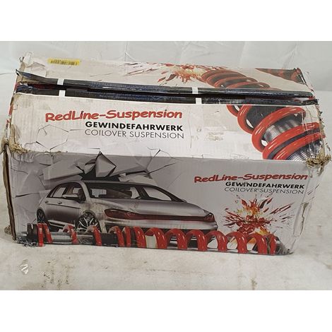 REDLINE-SUSPENSION - Combinés filetés - Kit G-200132 - Ressorts rouges - Réglable avec TÜV - Voir photos (1/4)