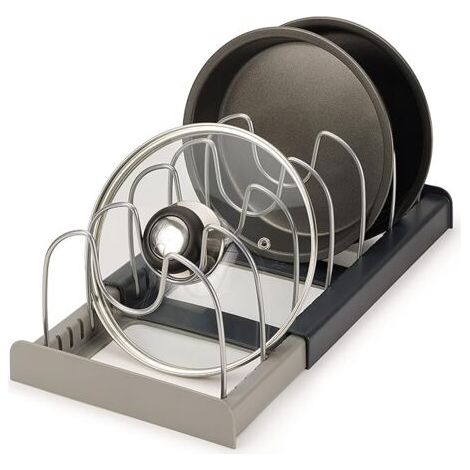 Erweiterbarer Organizer für Küchenutensilien, bis zu 6 Fächer, Kunststoff, grau, Einheitsgröße (1/5)