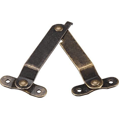 4pcs Charnière Support Boîte Couvercle Pliable 67mmx32mm Couleur Bronze (1/4)