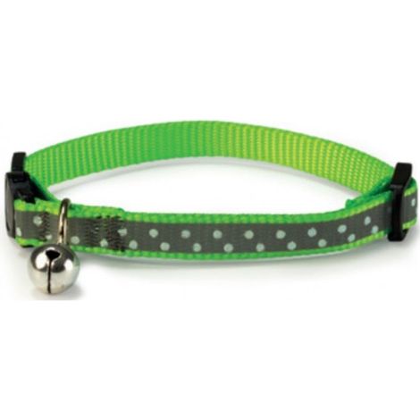 COLLAR GATO REFLECTANTE 1 x 20/25cm. Verde