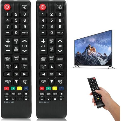 telecomandi universali compatibili con TV Samsung, di ricambio per tutti i modelli, facili da installare, non richiedono programmazione, resistenti, ergonomici, per Smart TV. (1/5)