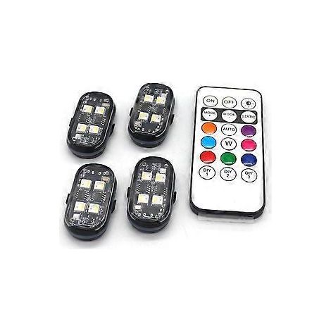 4 Stück kabellose LED-Blitzlichter für die Autodekoration – Ambientebeleuchtung (1/5)