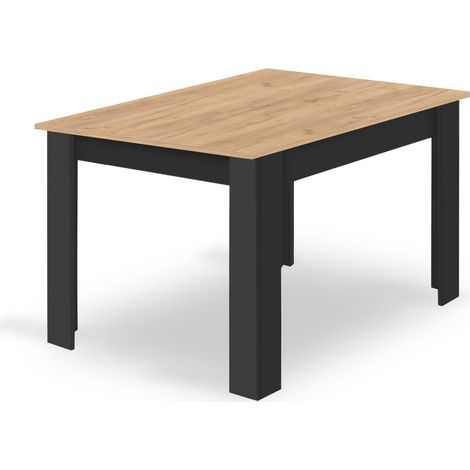 Tavolo da pranzo NP in rovere artisan e nero (1/3)