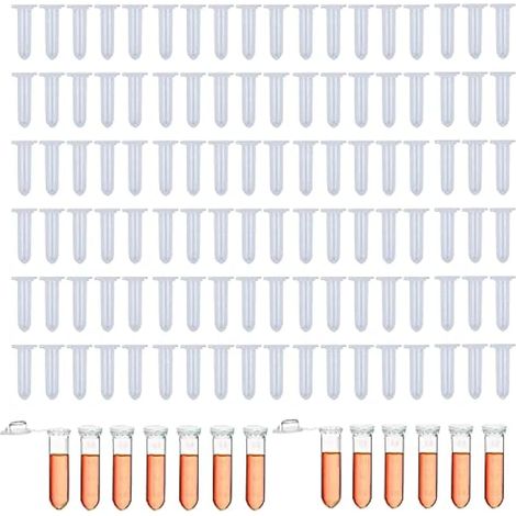 150 Pcs Micro Centrifugeuse Tubes, 2ml Clear Micro Plastic Tube, Polypropylène 2ml avec Bouchon à Clipser Tubes de Laboratoire Micro Centrifuge Tubes (1/4)
