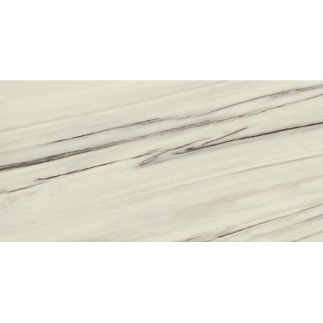 Carrelage effet Marbre Blanc Aurora 150x75x0,9 cm Brillant Magnaro - Sol et mur intérieur (vendu par carton de 2,25 m²) - RO'MA CARRELAGE