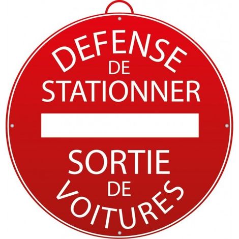 MONDELIN - Panneau défense de stationner sortie de voitures