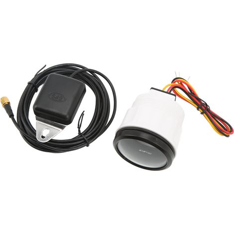 Compteur de vitesse GPS 52 mm, odomètre, jauge de kilométrage, écran LCD, alimentation CC 9-32 V, pour camping-cars, bateaux, yachts et autres véhicules, panneau et couvercle noirs (1/5)