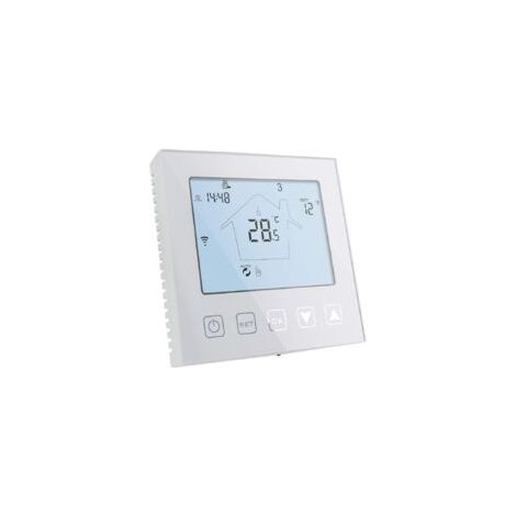 Thermostat Connecté WiFi Chaudiere Gaz/Chauffage au Sol Eau 220V 3A Alexa Google Assistant Compatible, Thermostat d'ambiance Programmable Blanc Contrôle de Tuya/Smart Life App (1/5)