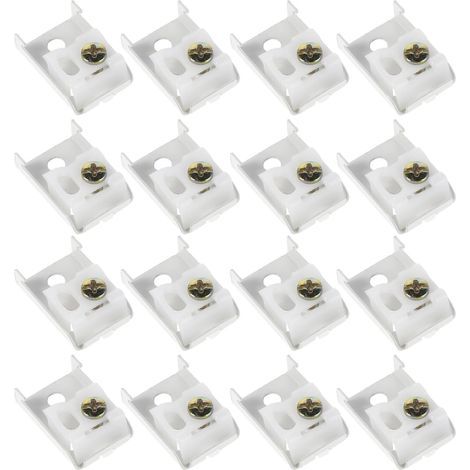CCYKXA 60 Fixing Clips for Venetian Blinds, Curved Top Brackets for Roller Blinds, 60 Pieces in Durable Plastic, Tool-Free Installation, and Mosquito Nets