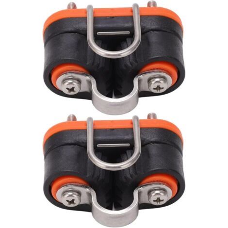 Pair Lntyq Taquet Coinceur pour Voiliers, Conception Robuste Taquet Coinceur à Entrée Rapide avec Anneau de Guidage pour Cordage de 3‑12 Mm