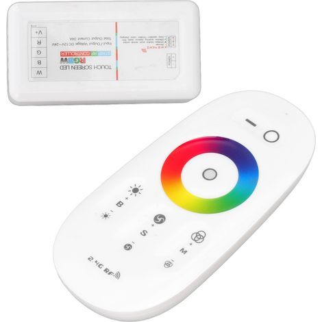 Interrupteur variateur tactile sans fil RF 2.4 GHz pour ruban LED RGBW 7 couleurs. contrôleur DC12 à 24 V (1/5)