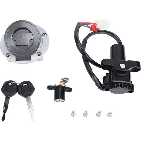 Interrupteur d'allumage bouchon de gaz verrouillage du siège casque jeu de clés robuste Installation facile pour MT03 YZF XJ6 FJ09 FZ09 FZ07 FJ13 FZ8 FZ6 FZ6R FZ1 FZ10. (1/5)