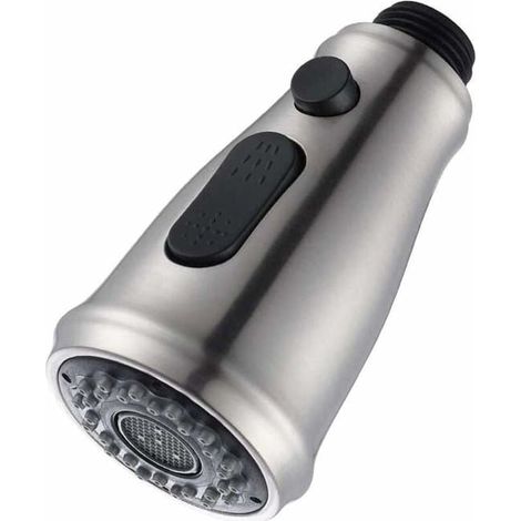 Tête de robinet de cuisine - Aérateur de robinet réglable à trois positions avec bouton de commande, mitigeur universel anti-éclaboussures G 1/2 avec douchette extractible (1/5)